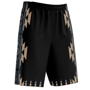 Athletic Native Print Shorts - Adult -  Assorted Sizes (S-XL) - Black Gold - 12/Pack (0222-5523)
