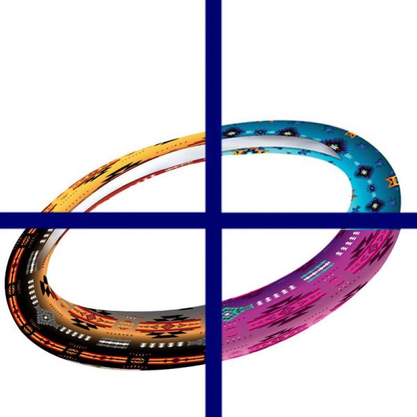 Navajo Print Designer Gradient Steering Wheel Cover (9815)