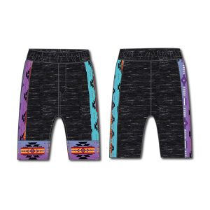Single Jersey Knit Material Athletic Shorts  - Adult  - Purple (1226-1647)