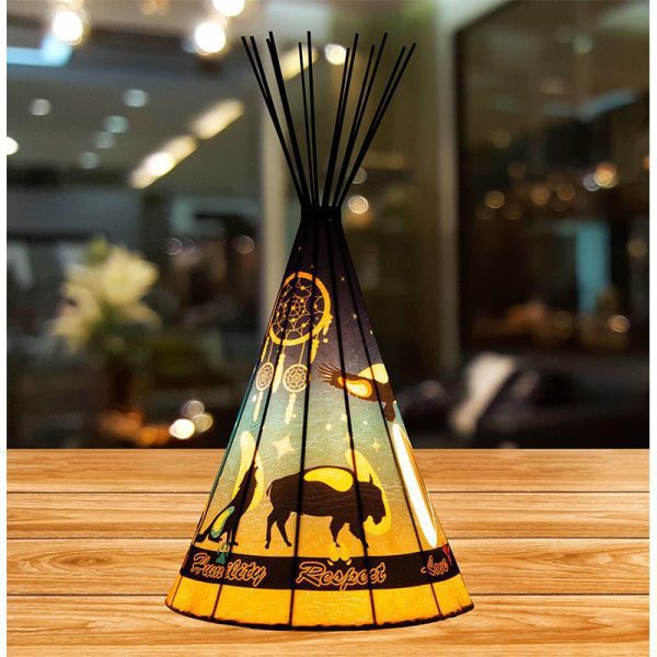 Modern 7 Animal Parchment Desk Teepee Lamp Individual - Large (LP-10028)