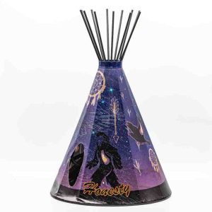Modern Raven &Sasquatch (BigFoot) Parchment Desk Teepee Lamp Individual - Small (LP-10037)
