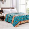 Silk Touch One Ply Queen Blanket Medicine Wheel w/Eagle Feather 2021(0587) - Image 5