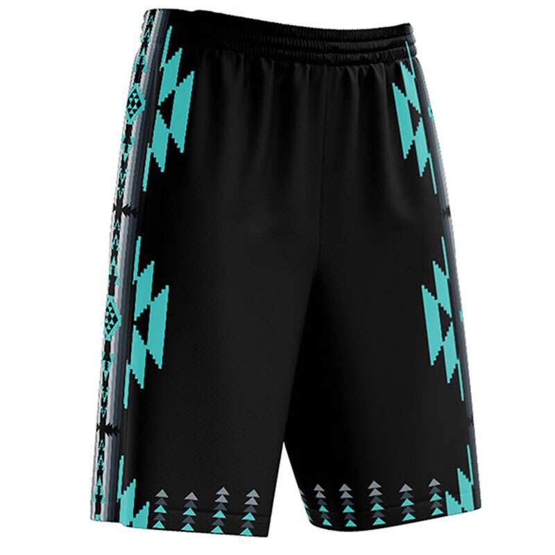 Nu Trendz Neon Black 16112 Design Shorts Turquoise