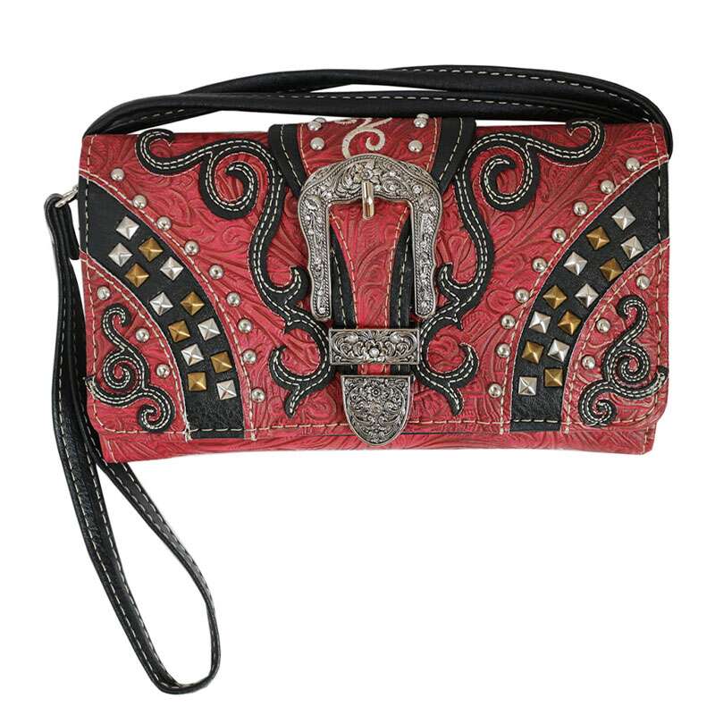 CNS Clutch with Studs and Buckle Red