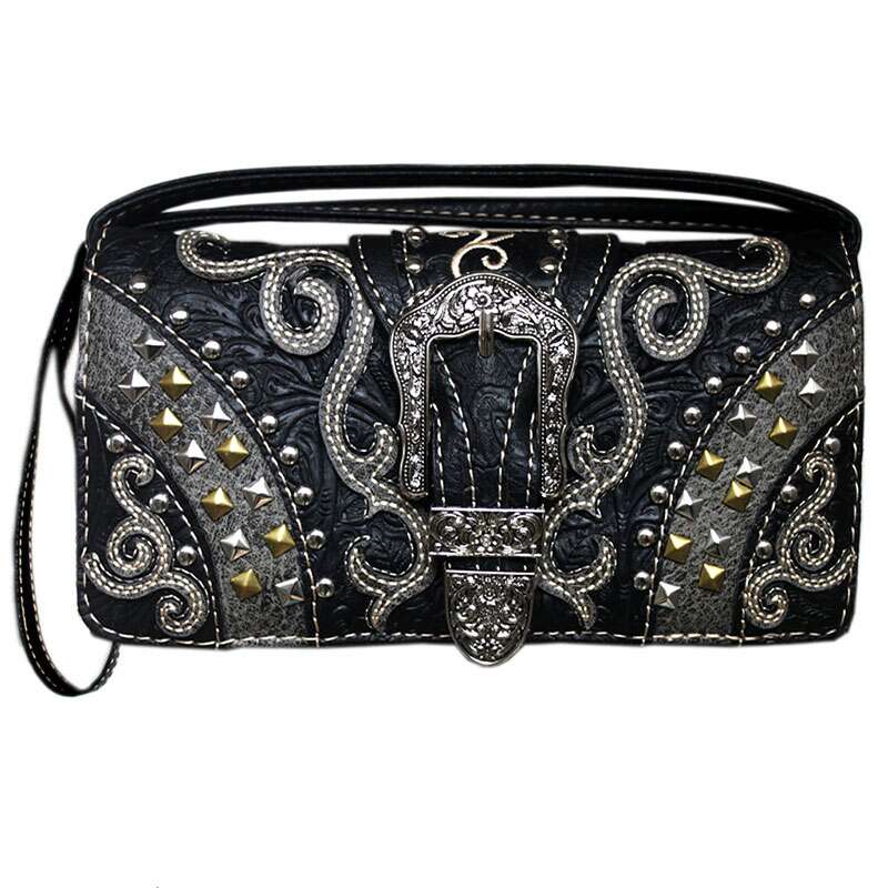 CNS Clutch with Studs and Buckle black