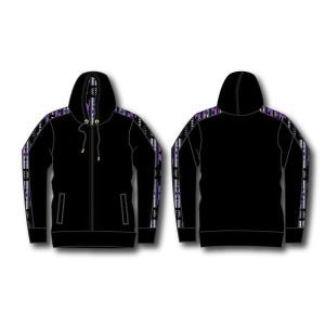 Nu Trendz Hoodie Black and Purple Neon 16112
