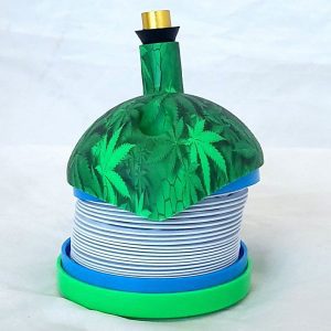 Accordion Plastic Hookah Bong Pot Leaf