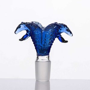 Blue Glass Cobra Bowl 14mm