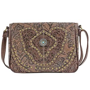 CNS Wester Style Leather purse Brown