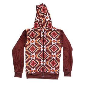 Black Raven Zip Up Hoodie Brown