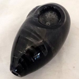 Small chunky glass pipe black