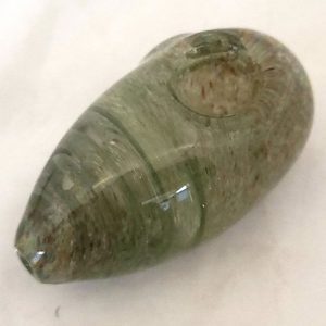 Small chunky glass pipe green