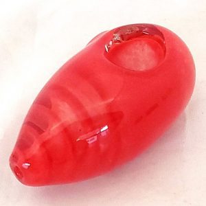 Small chunky glass pipe red