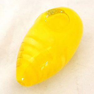 Small chunky glass pipe yellow