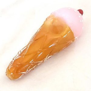 Glass Ice Cream Pipe Pink