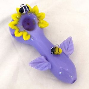 4 inch pipe purple bee and flower