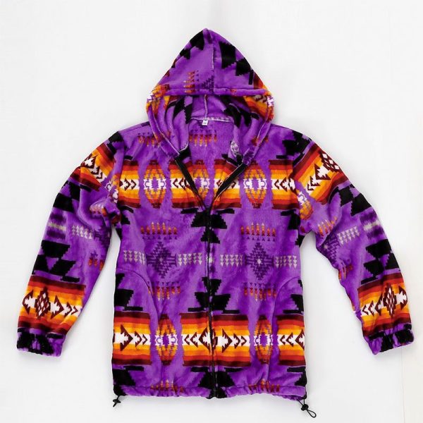 NuTrendz Kids Sherpa Hoodie 16112 Design Purple