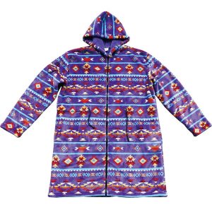 NuTrendz long coat with hood for women 7 lakes purple
