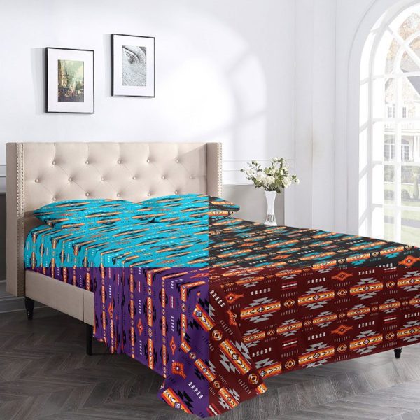 NuTrendz Flannel Sheet Set 16112 Indigenous Design