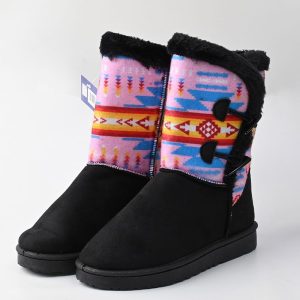 Nutrendz Winter Boots 16112 Black and light pink