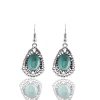 Metal Indigenous Turquoise Earrings - (JS22244 - Set 103) - Image 3
