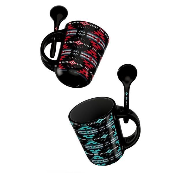 Ceramic Printed Soup Mug With Spoon- 1333 - Image 4