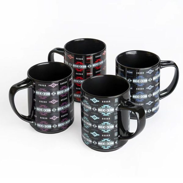 Ceramic Printed Soup Mug With Spoon- 1333
