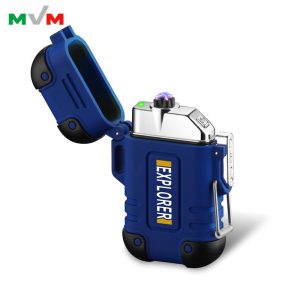 Waterproof Flameless Electric Dual Arc Plasma Beam USB rechargeable (MLT234 Blue)