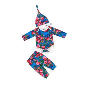 Kokum Floral  Baby Onesie  - Assorted  Size (Floral 980 Turquoise)