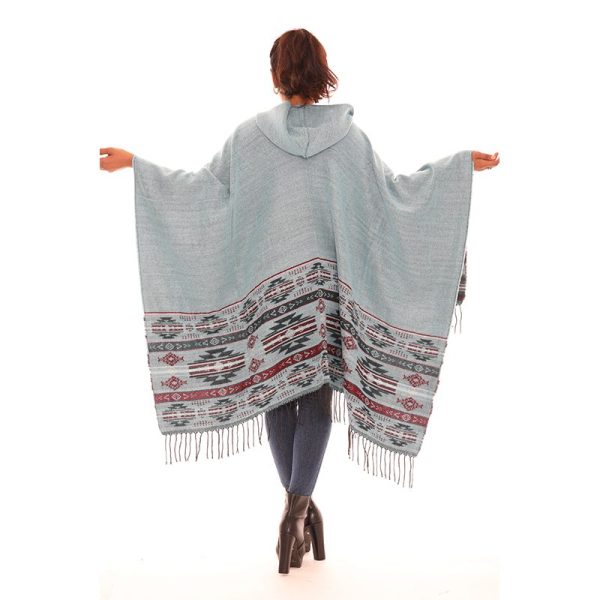 1175 Design Hooded Poncho - Assorted Colors  (1175) - Image 4