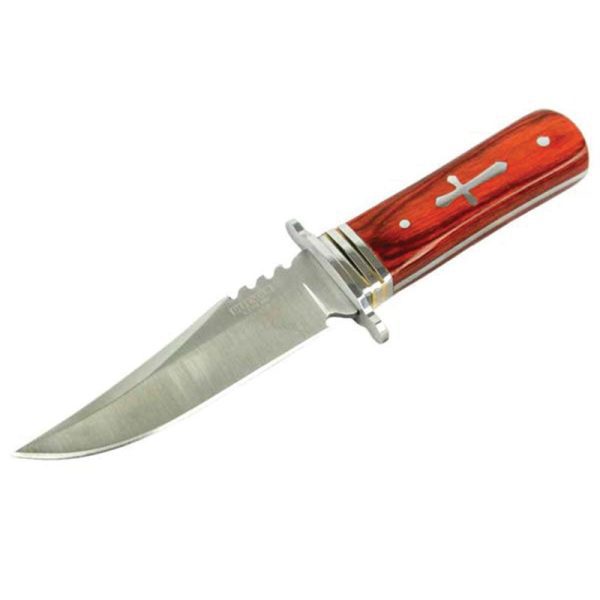 7.5" Defender Xtreme Hunting Knife Full Tang Stainless Steel Blade with Wood Handle (8151)