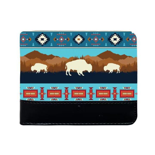 Rustic Bison Printed - Men's Bi-Fold Wallet - Assorted  (0548) - Image 5