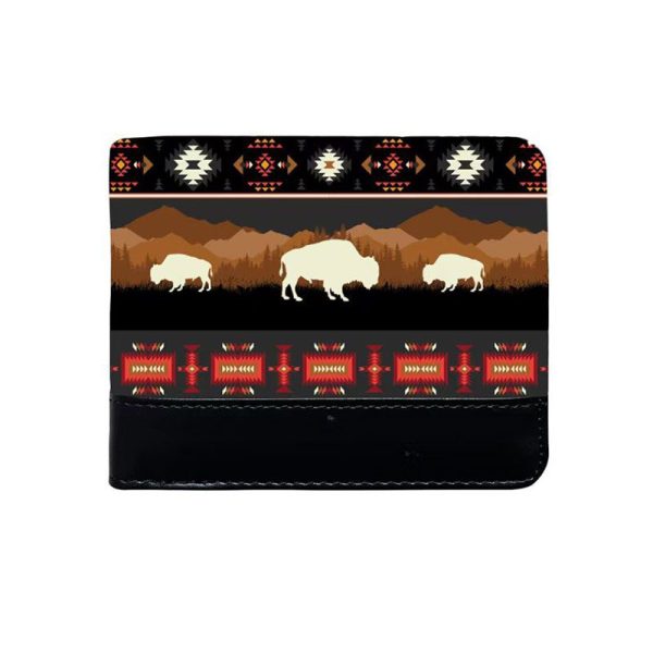 Rustic Bison Printed - Men's Bi-Fold Wallet - Assorted  (0548) - Image 3