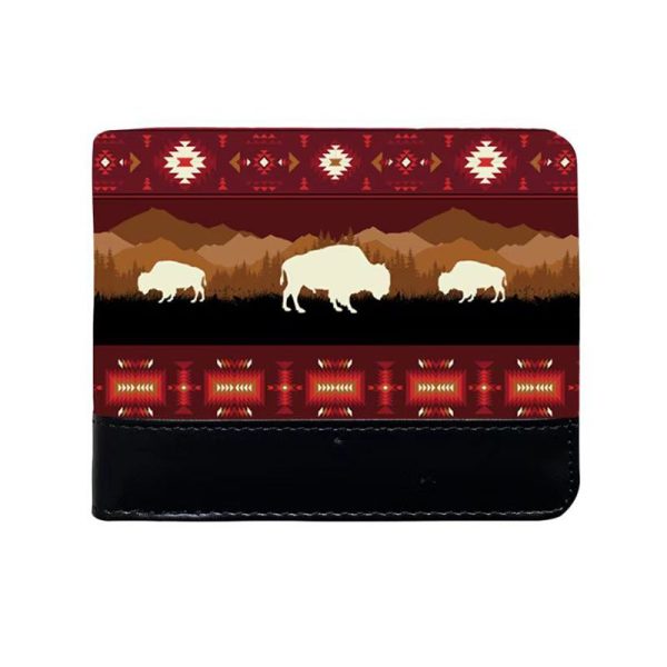 Rustic Bison Printed - Men's Bi-Fold Wallet - Assorted  (0548) - Image 2