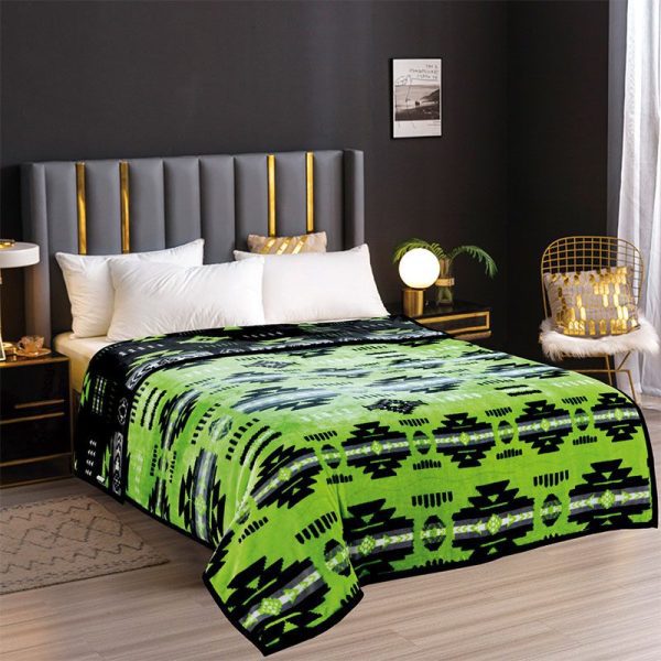 16112 Black Neon Collection Cloud Reversible Queen Blanket (1912 Black Neon)