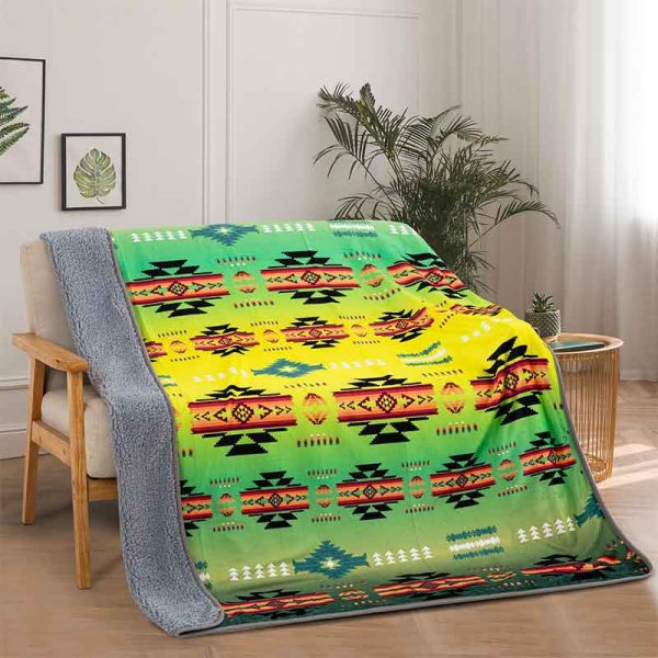 16112 Staggered Gradient Print - Silk Touch Sherpa Throw (1713) - Image 5