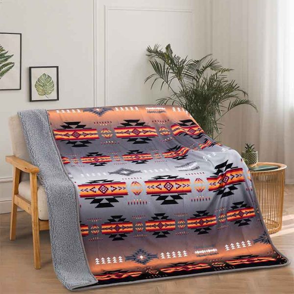 16112 Staggered Gradient Print - Silk Touch Sherpa Throw (1713) - Image 4