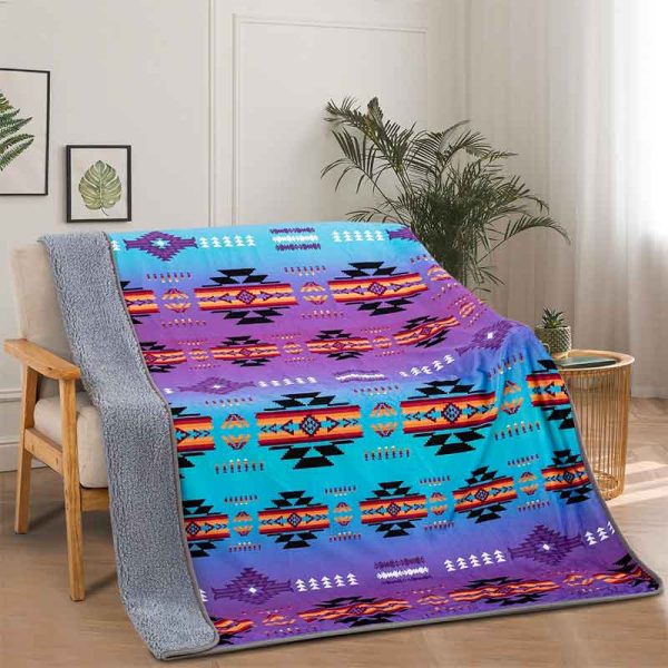 16112 Staggered Gradient Print - Silk Touch Sherpa Throw (1713) - Image 2