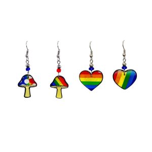 Hand Made Acrylic  Rainbow Pride Earring - Assorted Designs (AC-PRIDE-EAR)