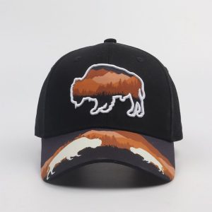 Rustic Bison Baseball Cap - Assorted Colors (1193)