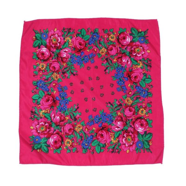 30" x 30" Non-Metallic Kokum Floral Scarf (CD-SCARF-3 Pink)