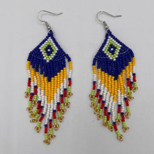 Beaded Indigenous Earrings - (JS22224-K)