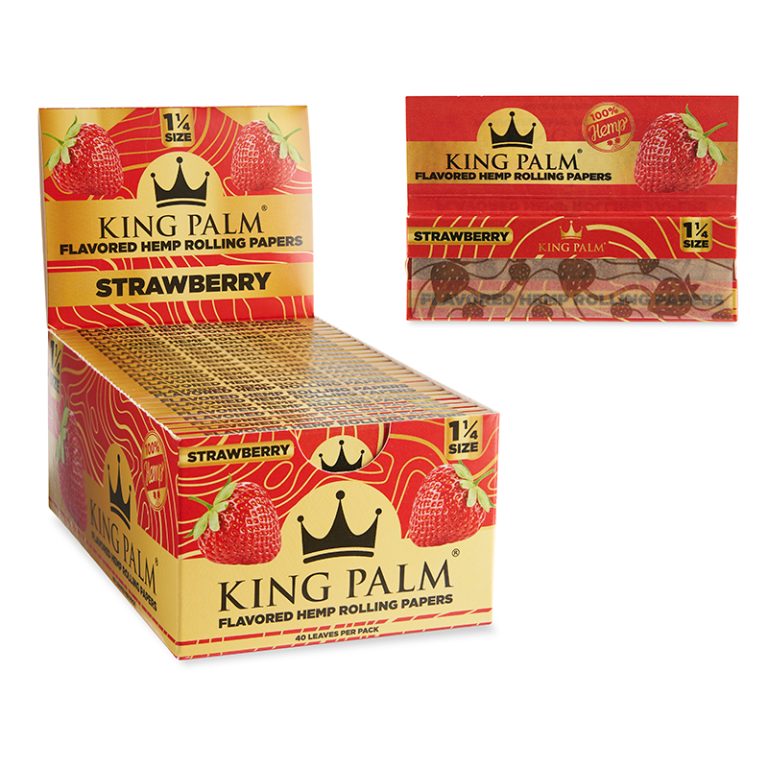 King Palm Flavored Hemp Rolling Papers 50ct Display 1 ¼ Size