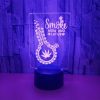 LED Table Lamp - Smoke Now and Later - 3D Night Light Optical Visual Illusion (420 Light-13) - Image 4