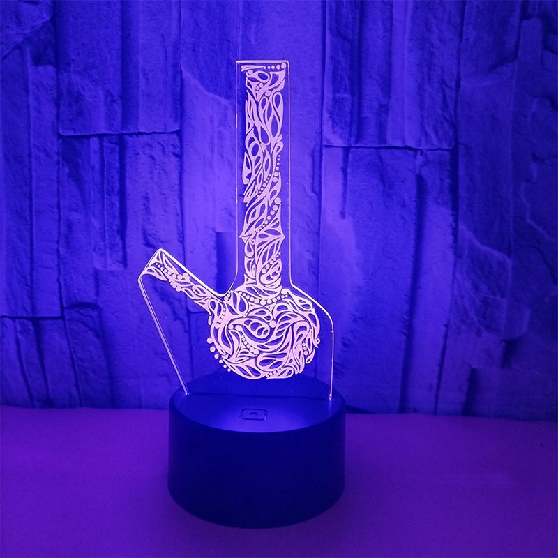 LED Table Lamp - Bong Style - 3D Night Light Optical Visual Illusion (420 Light-18) - Image 3