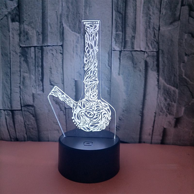 LED Table Lamp - Bong Style - 3D Night Light Optical Visual Illusion (420 Light-18) - Image 2