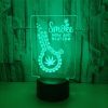 LED Table Lamp - Smoke Now and Later - 3D Night Light Optical Visual Illusion (420 Light-13) - Image 2