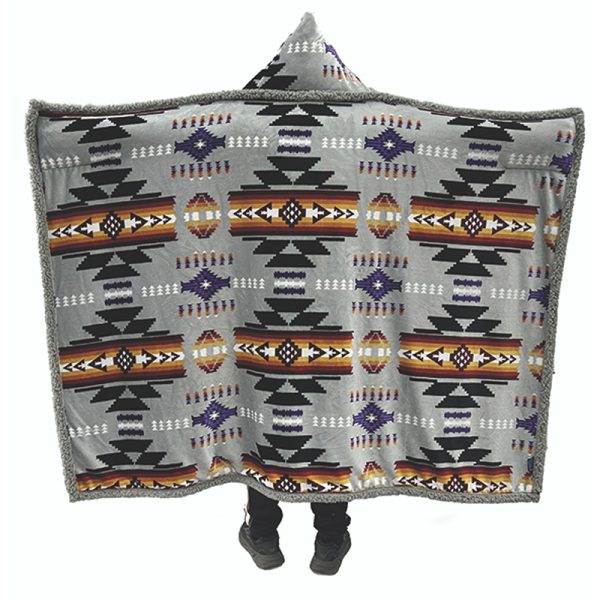 Sherpa Lined Premium Standard Hooded Blanket - (1751-16112) - Image 3