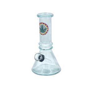 Leaf Design Mini Glass Bong - (BLMIN-03-02A)
