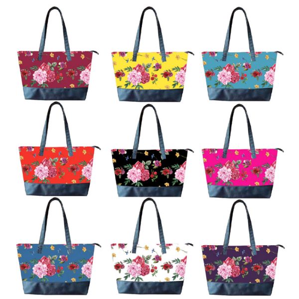 Kokum Floral Printed Heavy Duty Tote Bag - (1537-B)